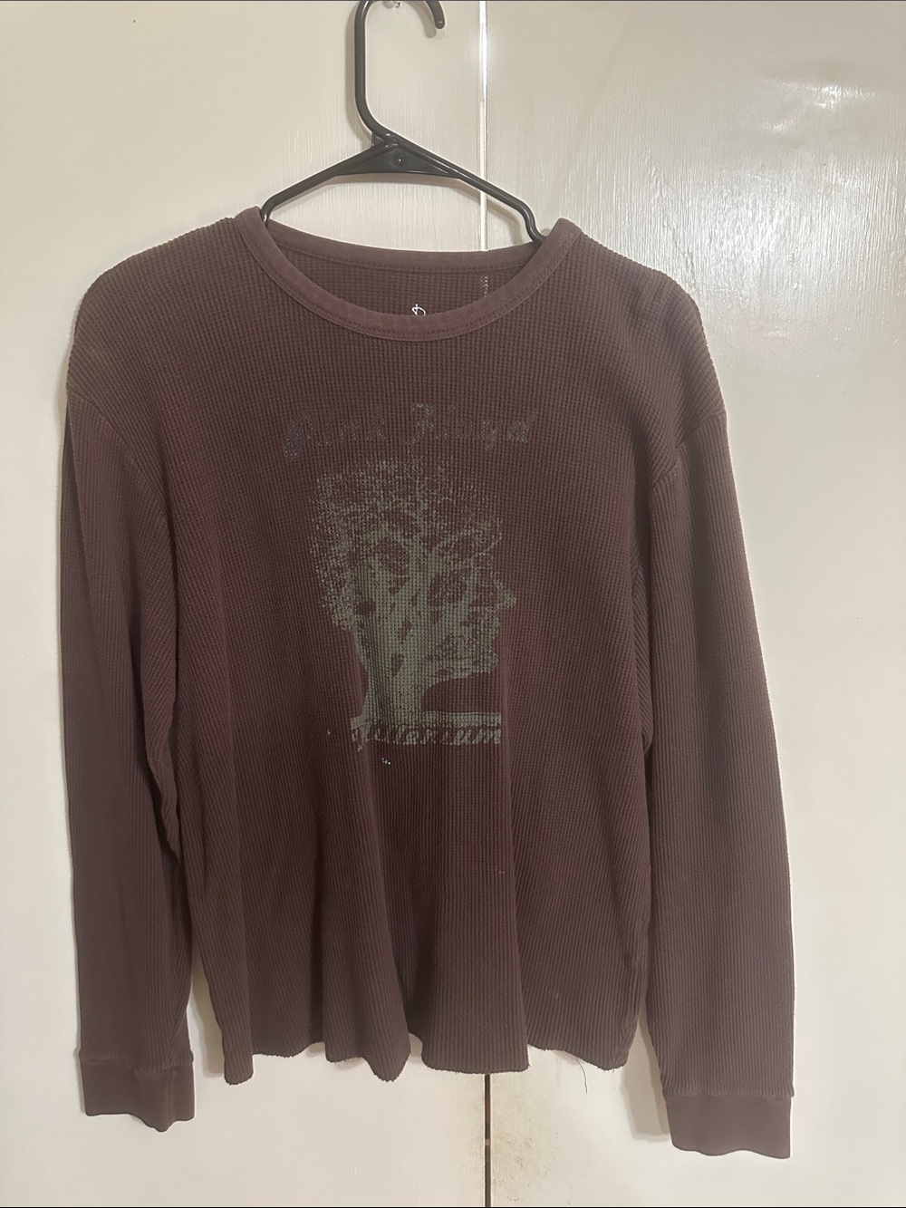 Women's pink floyd Brown Graphic Thermal Long-Sleeve Top